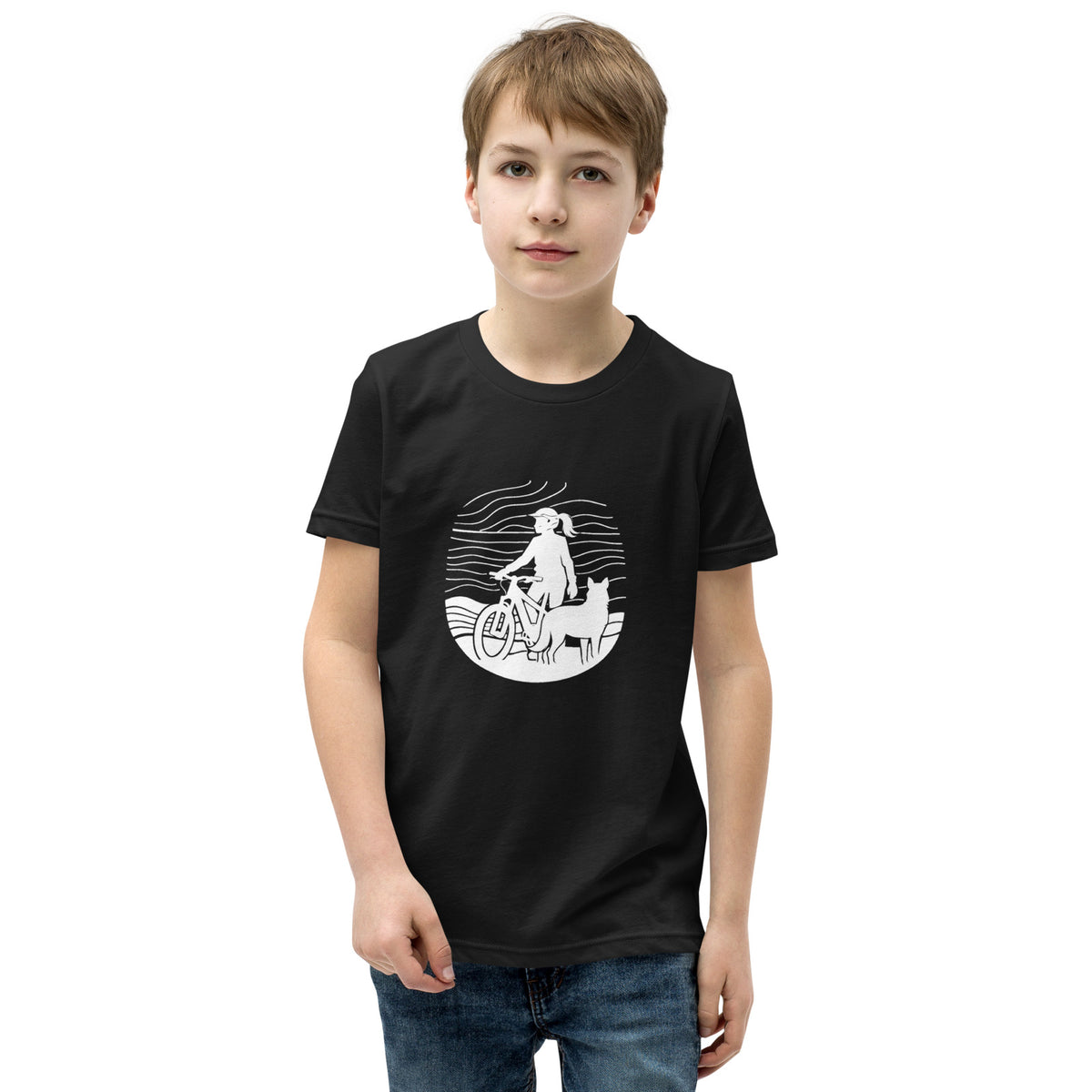 Chill Ride Youth Tee, black, front