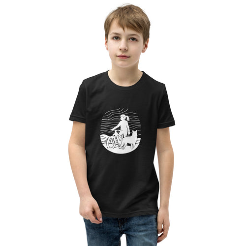 Chill Ride Youth Tee, black, front