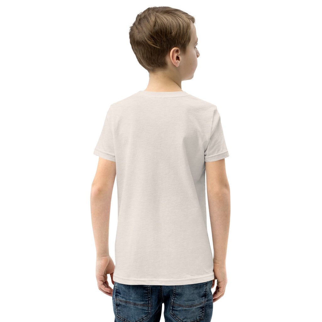 Dog Over the City Tee, Youth, Heather Dust, Back